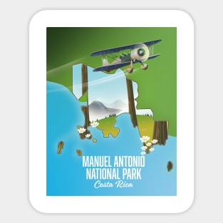 Manuel Antonio National Park map Sticker